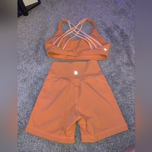 BuffBunny workout bra and short set
